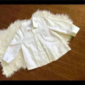 Y2K Dressbarn White Jacket Labeled size 8 also fits M